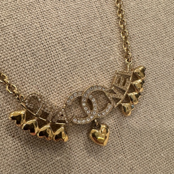 CHANEL Gold and Silver Heart Necklace - Picture 4 of 11